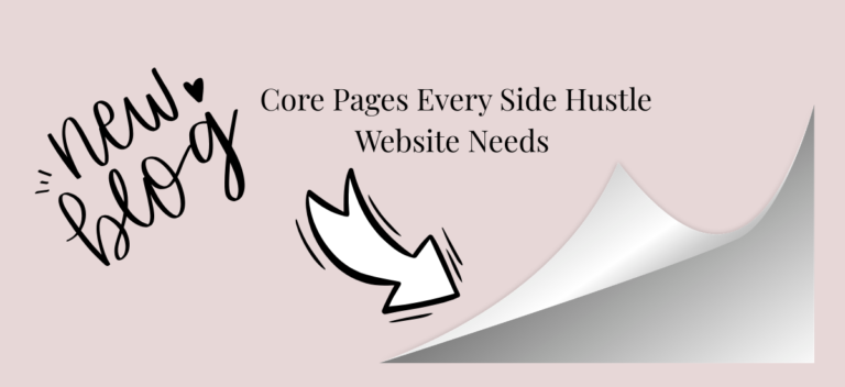 Core Pages Every Side Hustle Website Needs (Beginner’s Guide to Building Trust & Making Money)